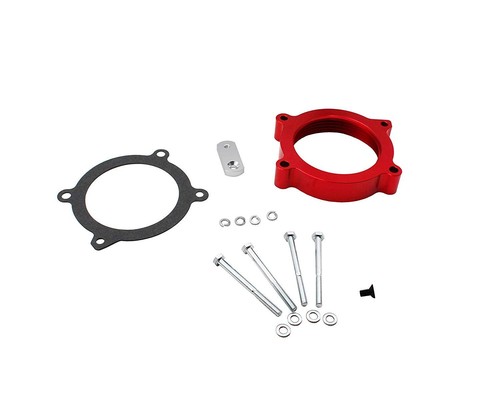 1-Inch Throttle Body Spacer For Chevy Silverado/GMC Sierra 1500 (4.8L, 5.3L, 6.0L) – Red Aluminum, CARB Legal 7 thumbnail image