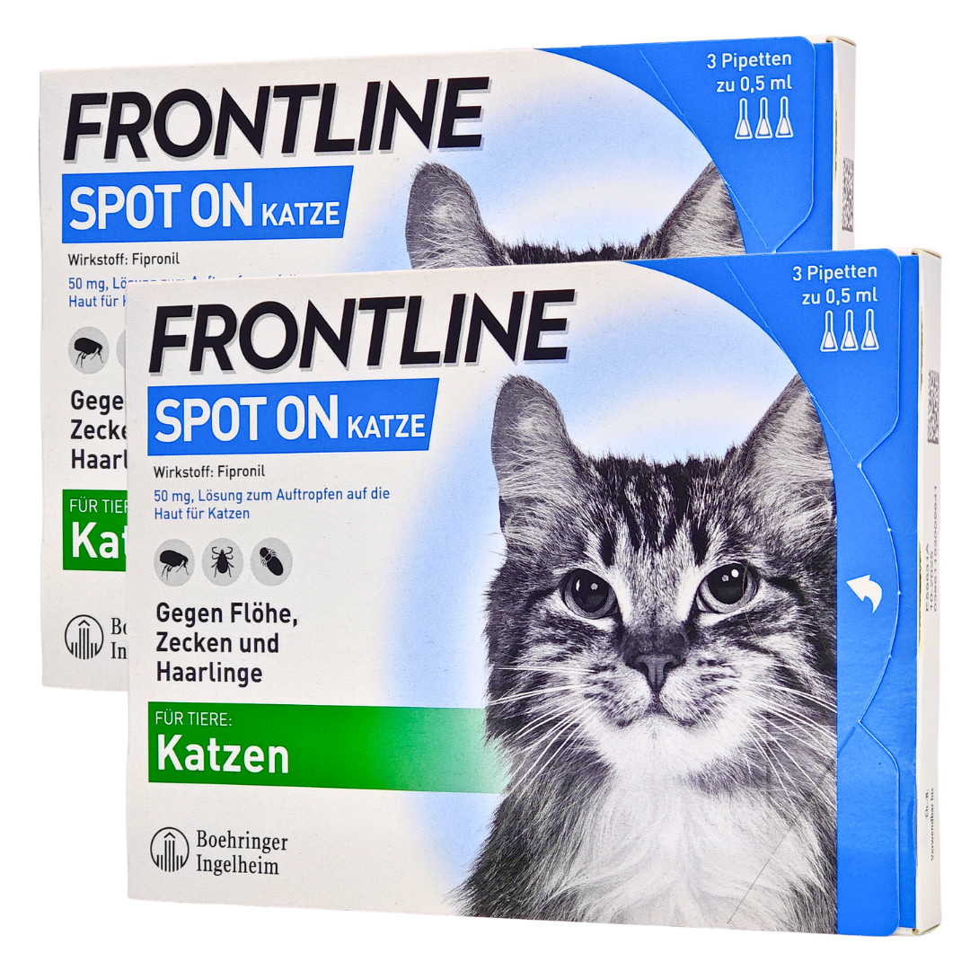FRONTLINE Spot on für Katzen 2 x 3 St - Zecken, Flöhe, Haarlinge