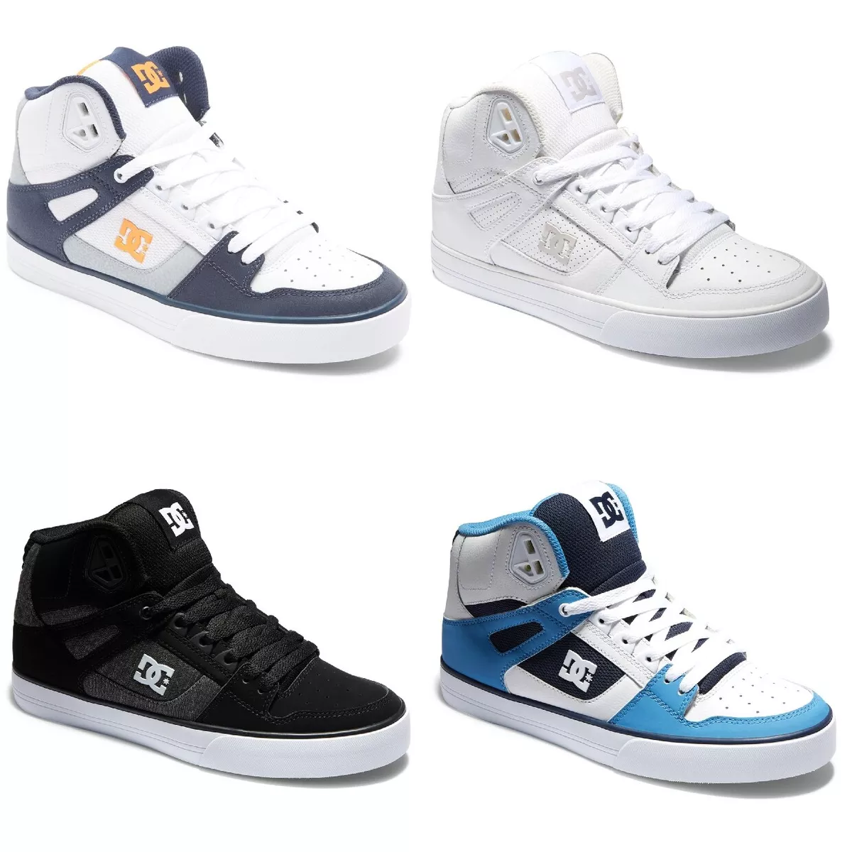 DC Shoes Pure High-top Wc Mens Black Blue Casual Sneakers