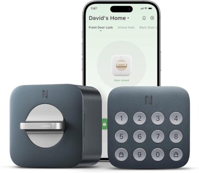 Anona Holo Wi-Fi Smart Lock with Keypad,Keyless Entry,App Remote, Auto Lock,Gray