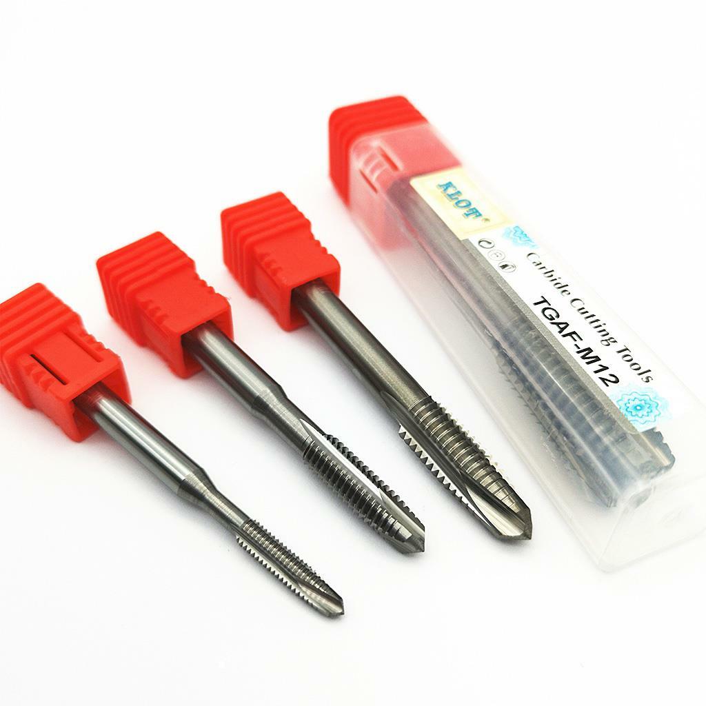 KLOT Solid Carbide Pointed Plug Tap M2M12 Machine Metric Screw Thread