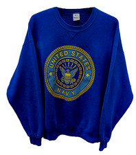 UNITED STATES NAVY XL SWEATSHIRT EAGLE SEAL M.J. SOFFE MADE IN USA