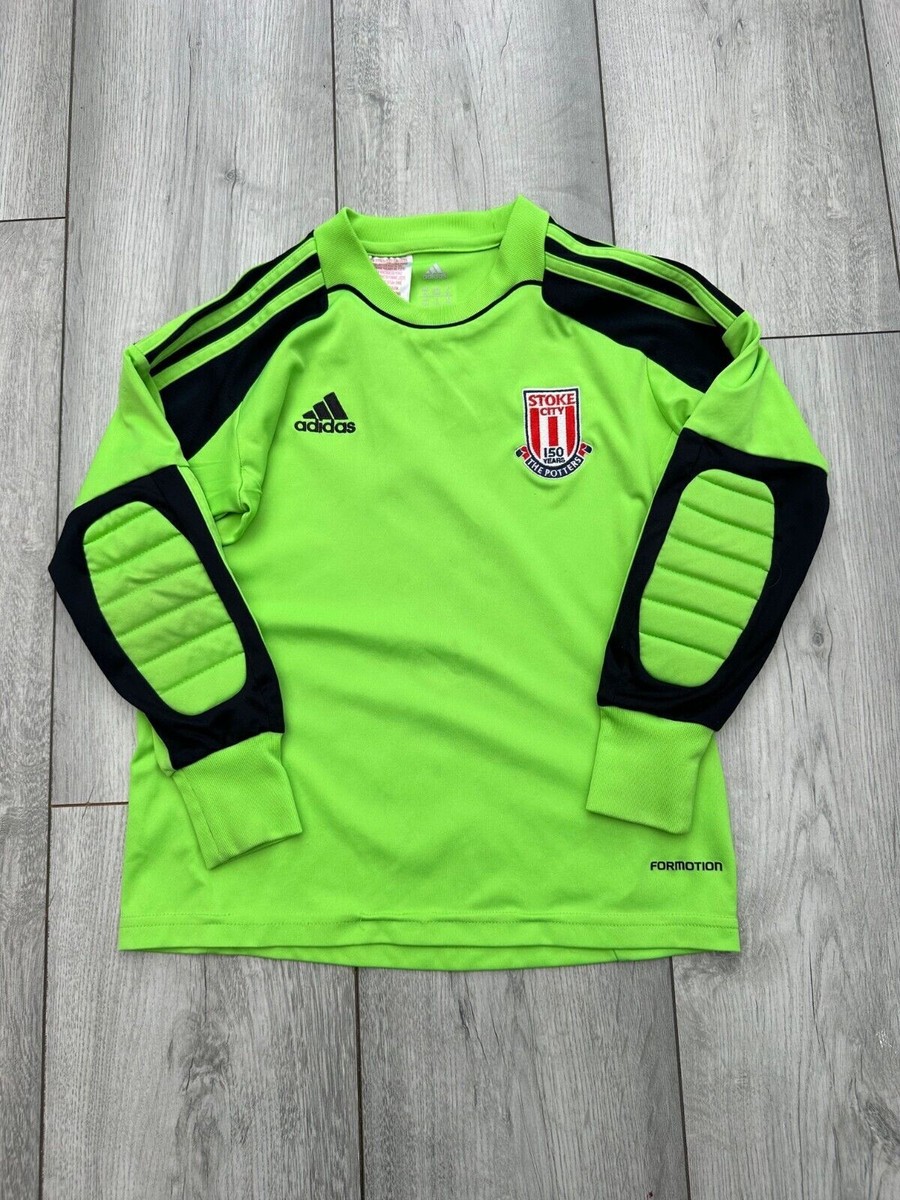 Stoke City FC 2013 2014 Goalkeeper Shirt Adidas Kit Child 7-8
