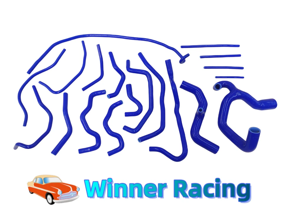 Silicone Hoses For Ford Escort/Orion MK5/MK6 1.6/1.8 16V ZETEC NOT 130PS RED - Image 4 of 4