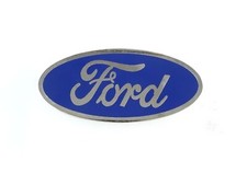 Blue Chrome Stainless Steel Badge With Nut For Vintage Ford Cars 17a9