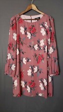 Lulus Women's Long Sleeve Floral Shift Dress Size Large 