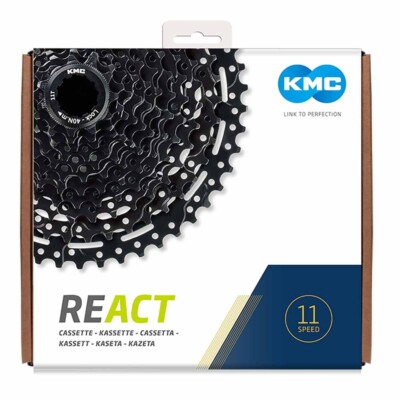   VERPACKTE KMC REACT 9 , 10 & 1 1 GANG SHIMANO FIT KASSETTE verschiedene Übersetzungen