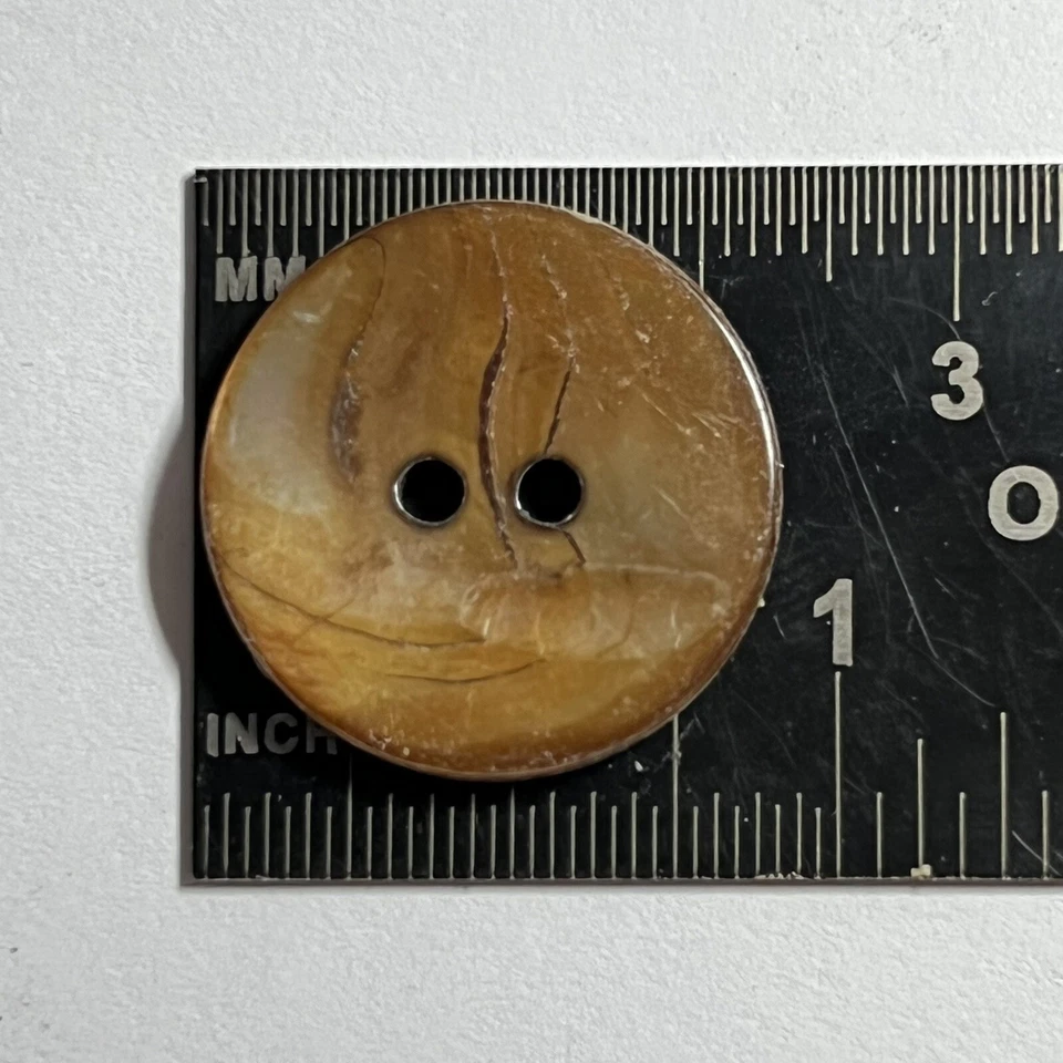 VERY RARE COPPER/BROWN JAPANESE WASHIBODO SHELL BLAZER BUTTON 23mm 7/8" 2hole - Image 3 of 3