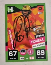 Benny Howell Signed The 100 Cricket Trade Card Topps Select Australia