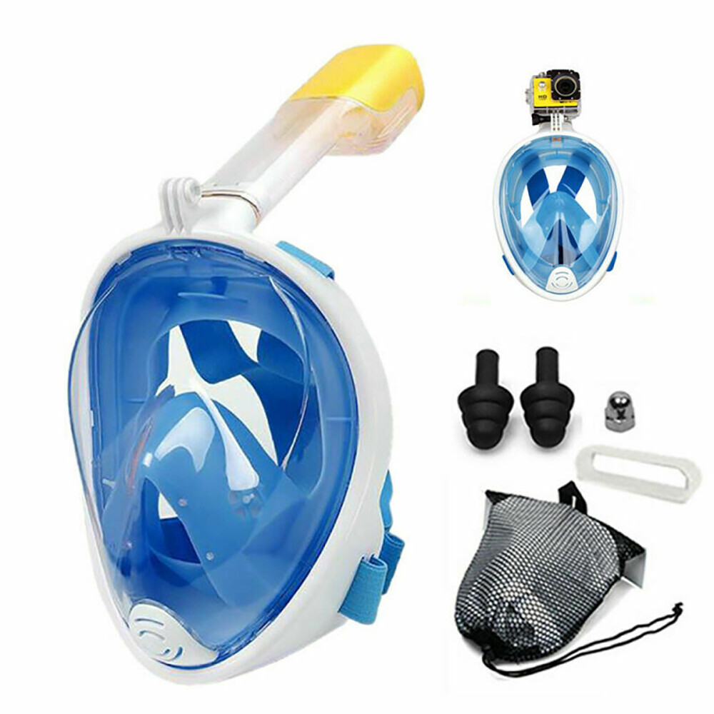 Kids Adults Snorkel Face Mask Swimming Scuba Set Full AntiFog Diving