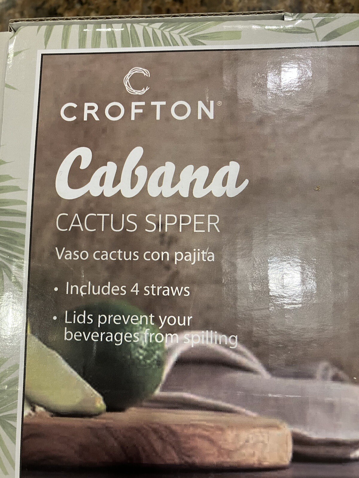 Crofton Drink Mason Jars Lids Straws Iridescent Green Pink Cactus Sippers Glass eBay