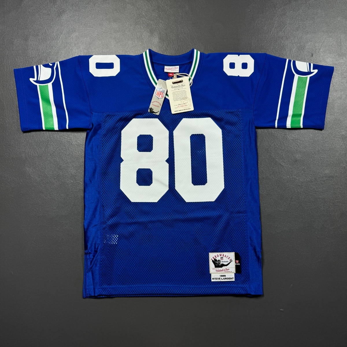 100% Authentic Steve Largent Mitchell & Ness 1985 Seahawks Jersey