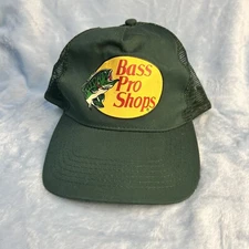 Bass Pro Shops Hat Cap Men's OSFM Dark Green Trucker Snapback Adjustable Adult
