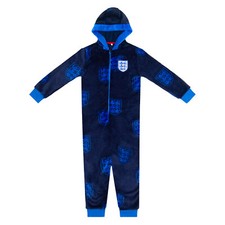 England Boys Pajamas All-In-One Loungewear Kids OFFICIAL Soccer Gift