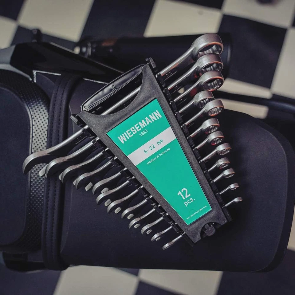 Set Di 12 Chiavi Combinate a Forchetta E Poligonali Metriche Misura 6-22 Mm Set  - Immagine 3 di 4