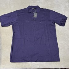 BOSS Hugo Boss Polo Shirt Mens Medium Purple Made in Italy Golf Seve 1/600 Logo