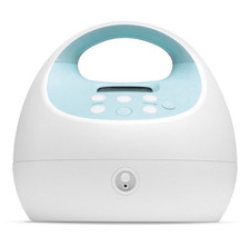 Spectra S1 Single Electric Breast Pump Closed System 24mm White/Blue Bottle