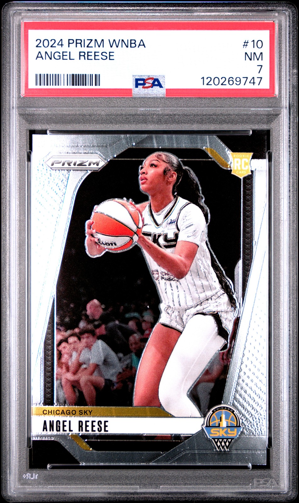 2024 PANINI PRIZM WNBA #10 ANGEL REESE ROOKIE RC PSA 7