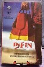 Da Fin Hawaii Pro Model Swim Bodyboarding Fins - Size M 7-8 - Orange/ Yellow