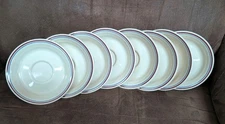 Corelle Saucers Plates 6 1/8" Abundance Lot Set of 8 /Maroon Blue