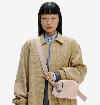 OSOI Pecan Brot Bag #DUSTY PINK# Leather Crossbody Messenger K