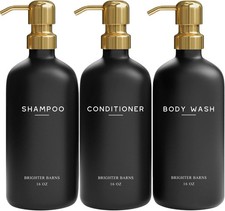 Luxury Shampoo  Conditioner Dispenser Set by Black  Gold Shower Soap Dispenser