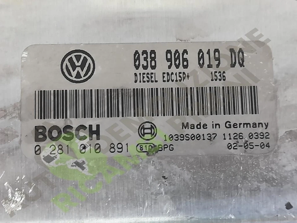 ASZ CENTRALINA INIEZIONE   SEAT IBIZA IV «6L1» (2002) 1.9 TDi Berlina, 5 p. d... - Immagine 2 di 3