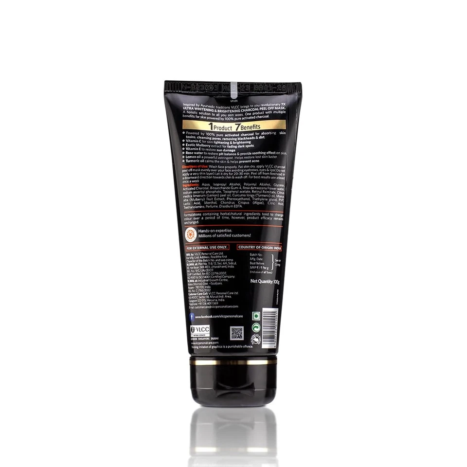 VLCC 7X Ultra Blanqueadora e Iluminadora Carbón Peel Off Mascarilla 100g Foto 4 de 4