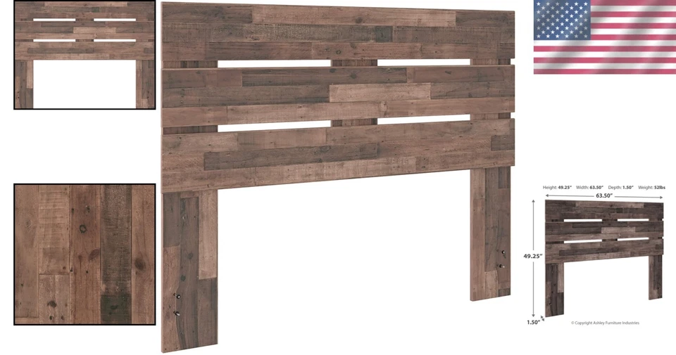 Versátil Cabecero Queen Gris Oscuro con Dije Bloque Carnicero - Se requiere montaje Foto 2 de 4