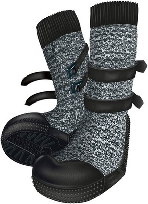 Trixie 19446 Walker Socks, L-XL, Black/Grey Hund Dog