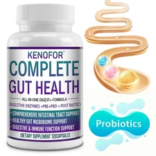 Complete Gut Health All-in-One Digestion + Formulated Digestive Enzymes 120 Caps
