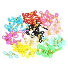 100pcs Eyeglass Chain Connector Sunglasses Strap Holder Chain End Loop Golden