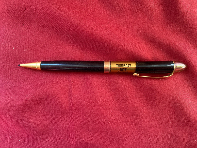 NEAR MINT 1950s era Mechanical Pencil-Thursday Night Outers 1961-1962 Bowling