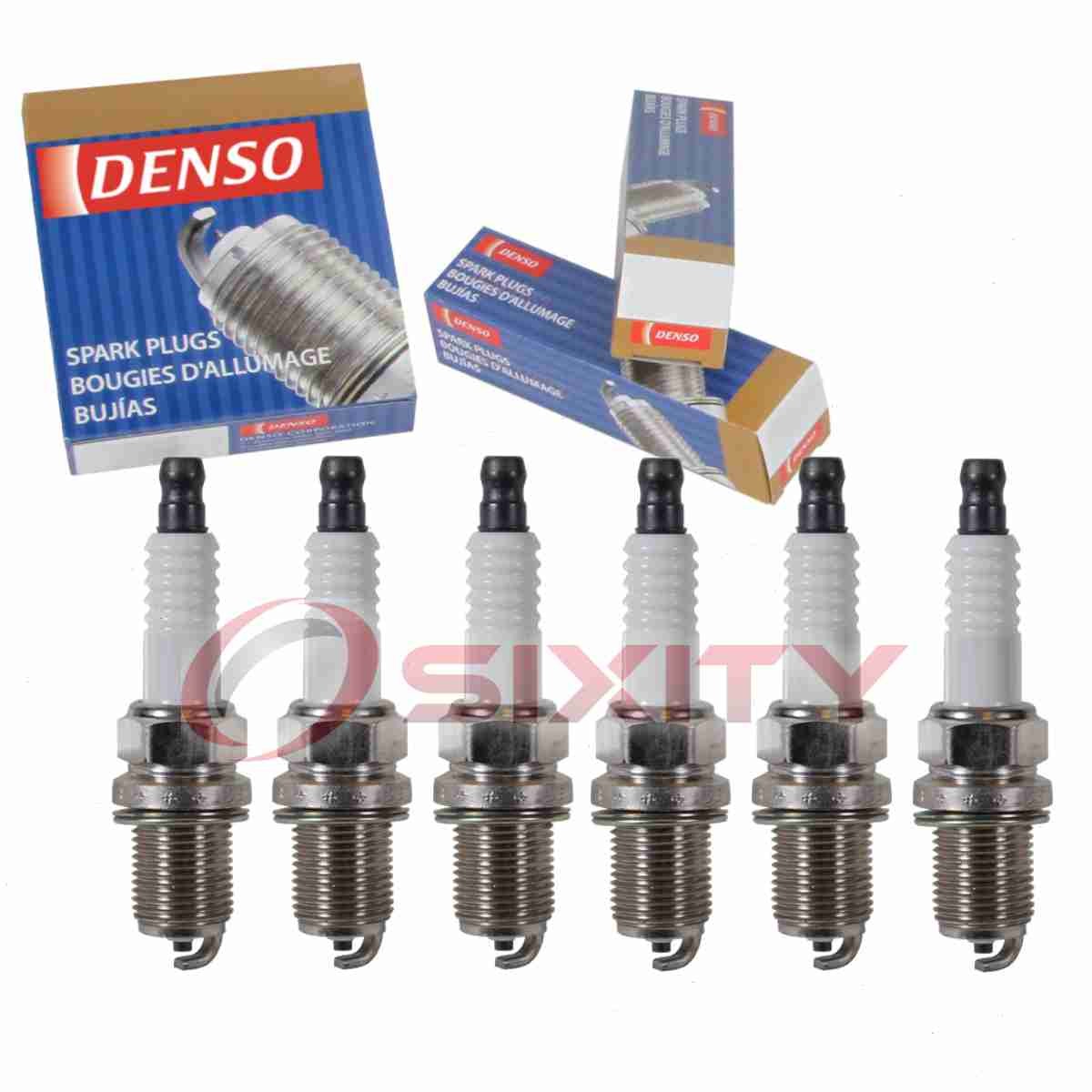 6 pc Denso Standard Spark Plugs for 2001-2004 Chevrolet Tracker Ignition sd