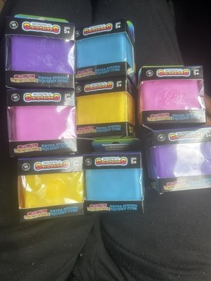 Morph-o Squashers Glow in the Dark Extra Strong Squishy Cube Set Lot of 8