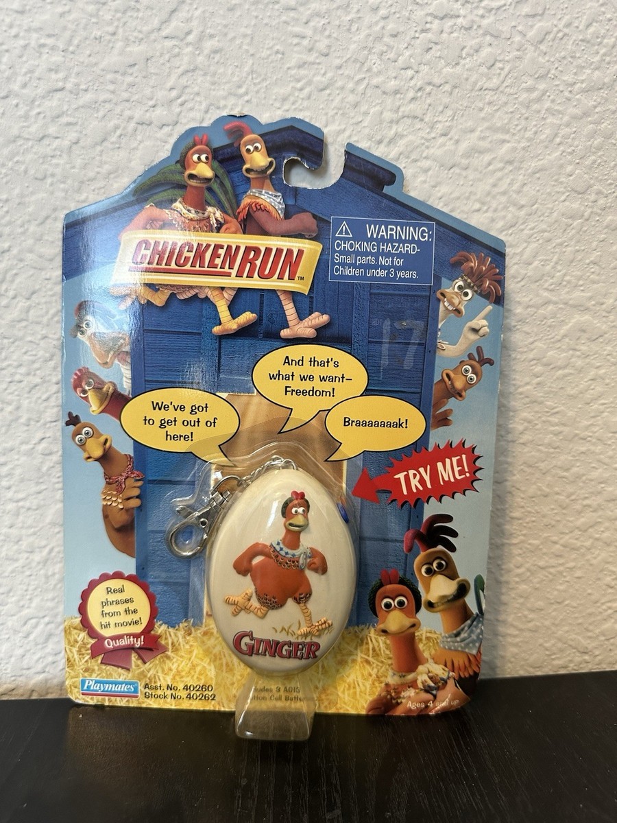 Lot Of 4-Vintage 2000 Chicken Run Lot of Talking Keychain Toy Clip