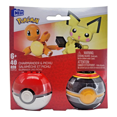 Mega Pokemon Charmander & Pichu Poke Ball Luxury Ball Blocks 40 Pieces HXP13