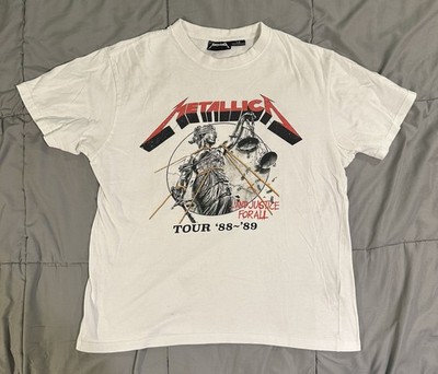 Metallica And Justice For All Tour 88-89 T-Shirt Men Size Large