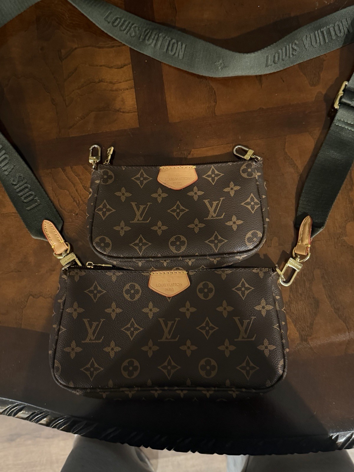 Louis Vuitton Monogram Multi Pochette Brown Crossbody Zip Detachable Strap