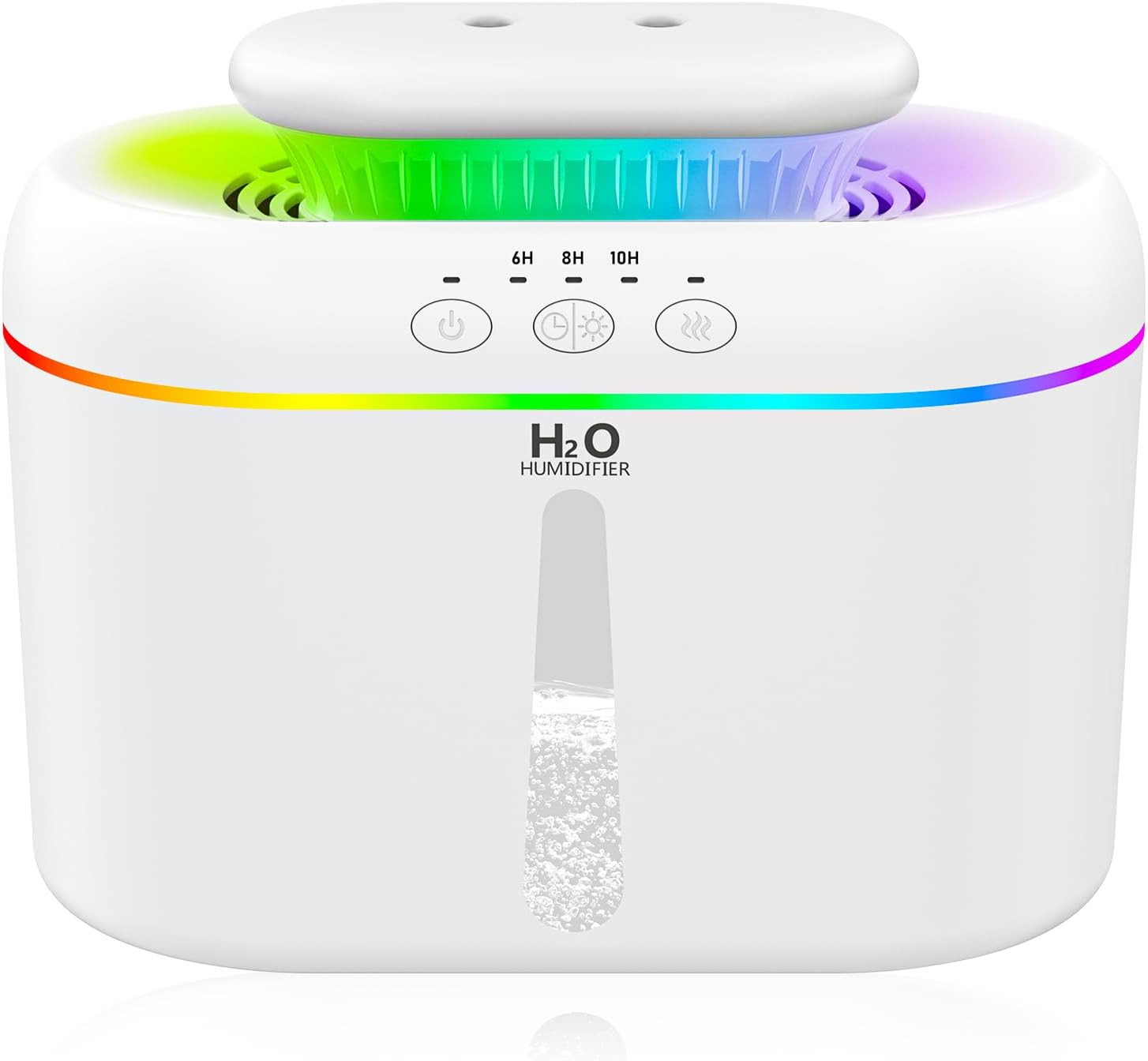For Bedroom With Dual Nozzles And Nightlight, White