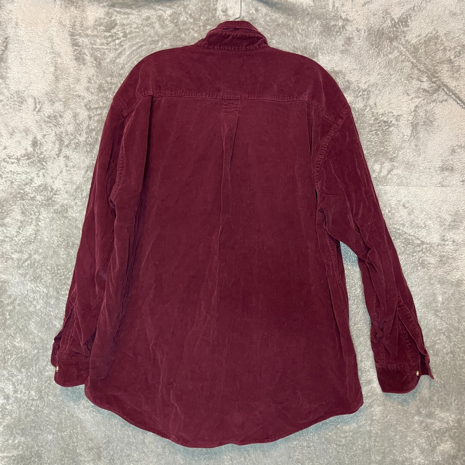 LL Bean Men Classic Solid Maroon Soft Corduroy Lo… - image 2