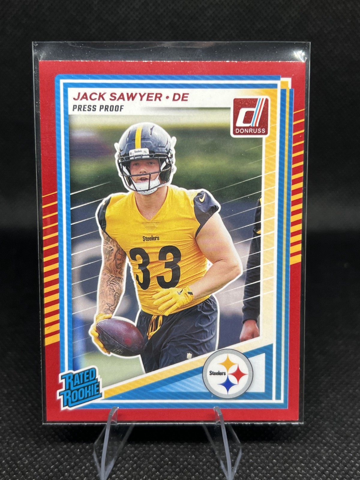 2025 Panini Donruss - Jack Sawyer #390 Rated Rookie Press Proof Red (RC)