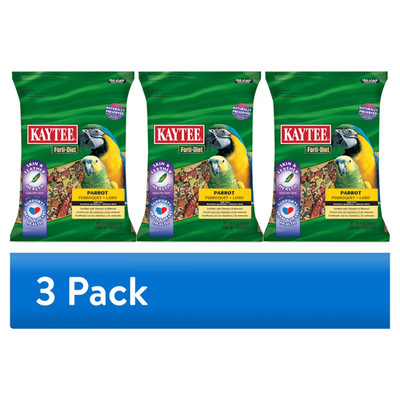 (3 pack) Kaytee Forti-Diet Parrot Food, 8 Pounds
