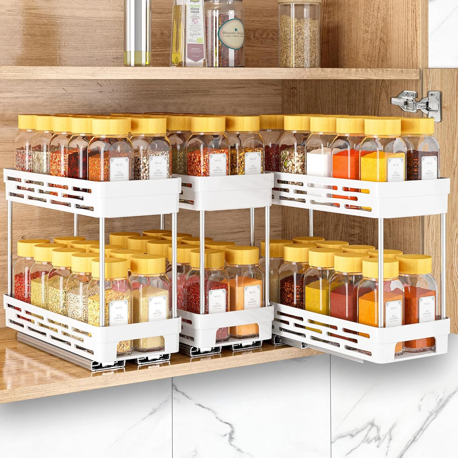 Pull Out Spice Rack Organizer for Cabinet, 3 Packs Slide Out Spice Racks Organiz
Opens in a new wind