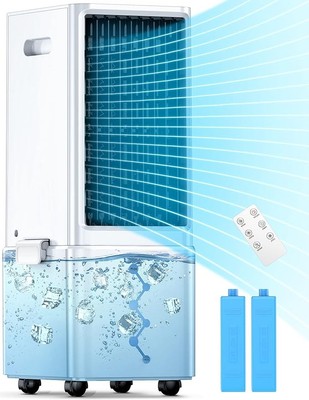 SKYICE 3-IN-1 Windowless Swamp Cooler w/ 2.4 Gal Detachable Water Tank - White