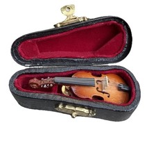 Passo Miniature Violin Musical Instrument Pin 2.75  With Box