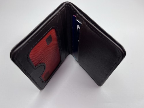 Men’s Brown Leather Bifold Folding Wallet, Credit Card Holder