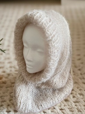Kapuze mit Hut, Handmade, gestrickt