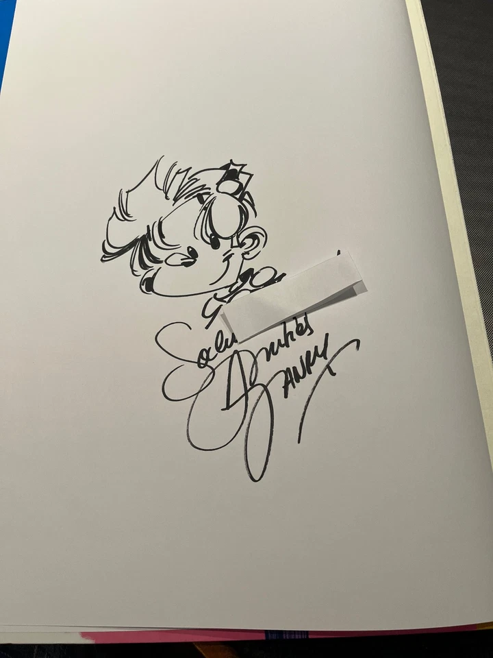 TIRAGE BLACK AND WHITE SPIROU ET FANTASIO VIRUS DEDICACE JANRY - Photo 2/4