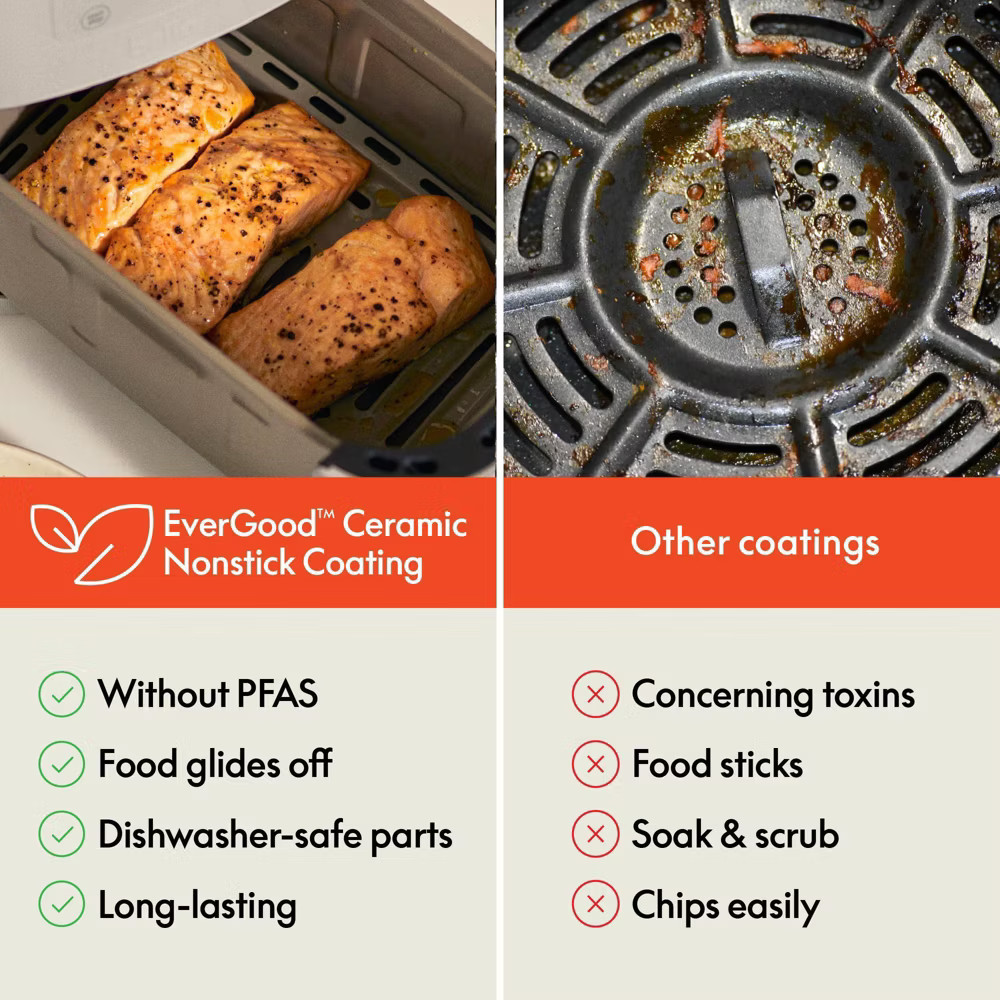 bella 4qt TriZone Air Fryer Oatmilk